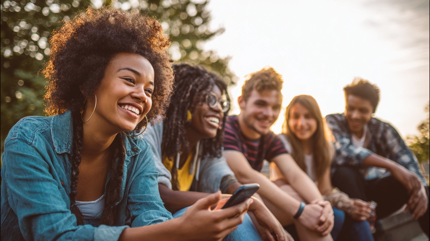 Diverse teens supporting each other